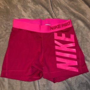 Pink Nike Pro Shorts